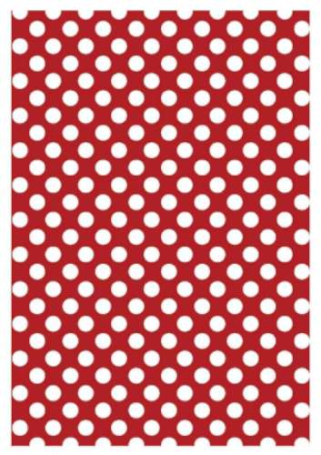 Printed Wafer Paper - Small Dots Red - Click Image to Close